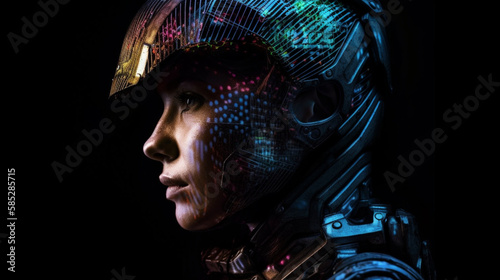 portrait of a futuristic soldier