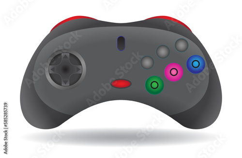 set of gamepads console retro for pc games isolated. 