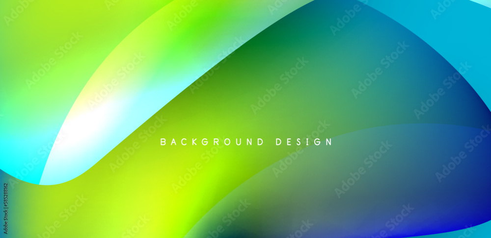 Fototapeta premium Beautiful liquid shapes with fluid colors abstract background