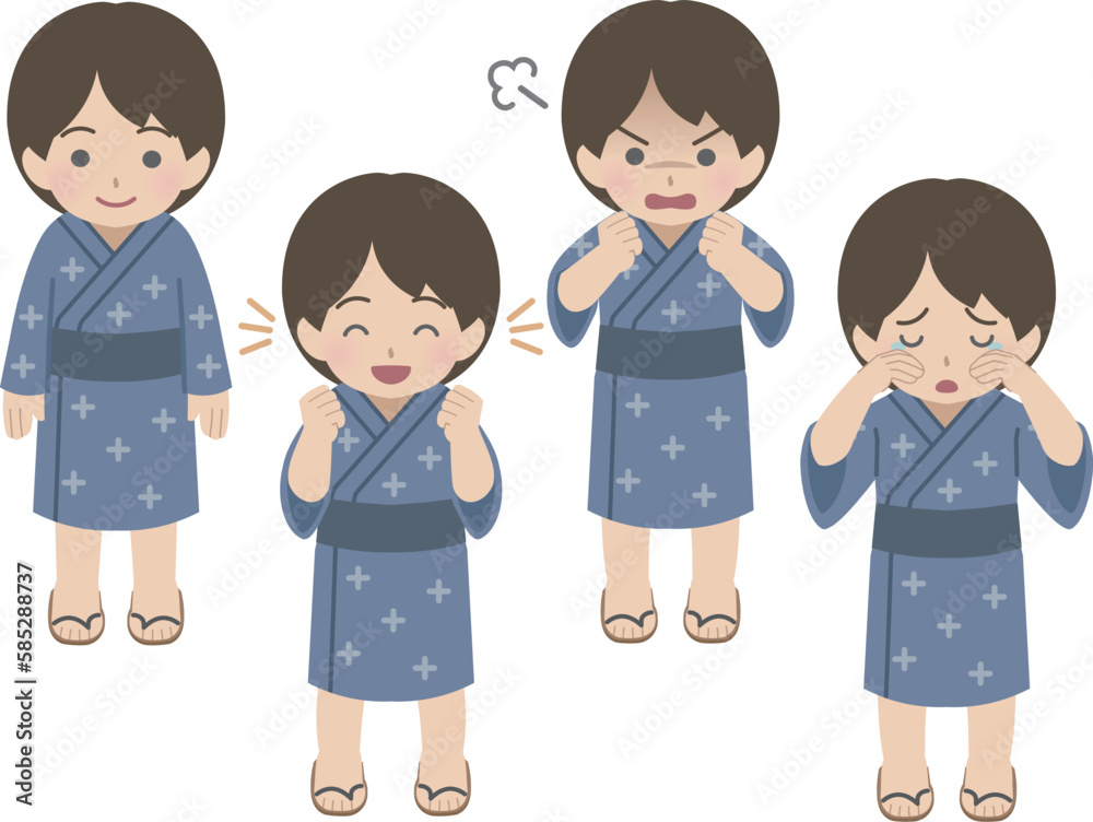 少年の喜怒哀楽セット 浴衣 少年の喜怒哀楽セット 浴衣
