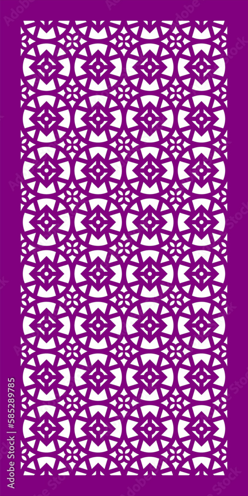 Simple Vector Pattern for Laser Cutting, Decoration, and Ornament. Metal design, wood carving, vector.