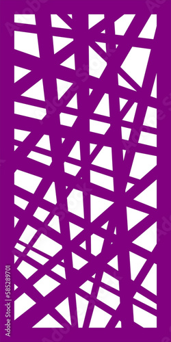 Simple Vector Pattern for Laser Cutting, Decoration, and Ornament. Metal design, wood carving, vector.