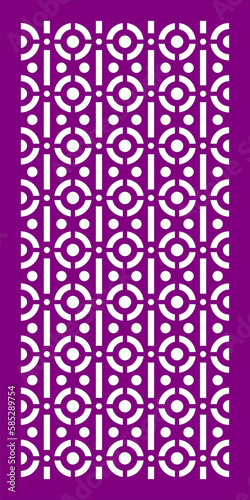 Simple Vector Pattern for Laser Cutting, Decoration, and Ornament. Metal design, wood carving, vector.