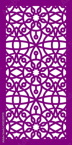 Simple Vector Pattern for Laser Cutting, Decoration, and Ornament. Metal design, wood carving, vector.