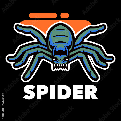 Spider mascot cartoon