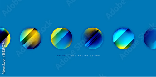 Circles with glossy surface and light and shadow effects abstract background. Template for covers  templates  flyers  placards  brochures  banners