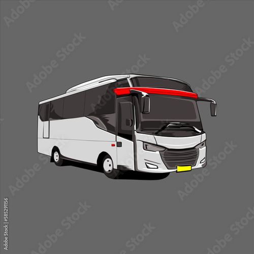vector ilustration indonesian bus transportation