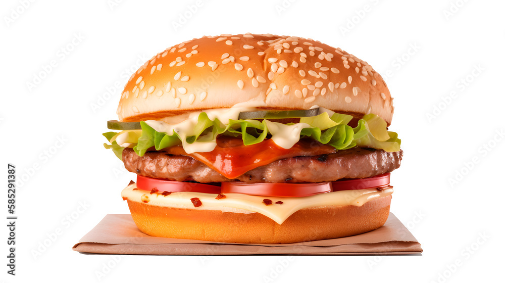 tasty beef burger with cheese and salad tasty beef burger with cheese and salad