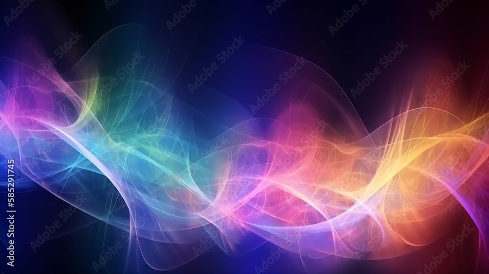 abstract background with glowing lines, AI Generative