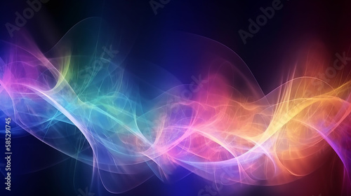 abstract background with glowing lines, AI Generative © Sixma X