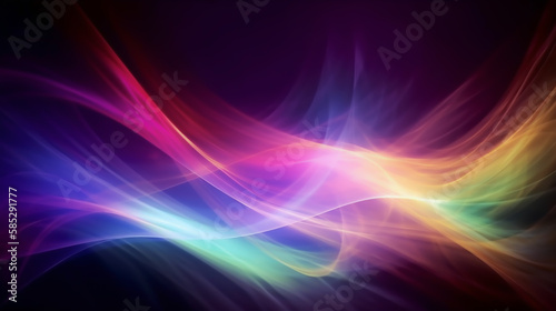 abstract background with glowing lines, AI Generative