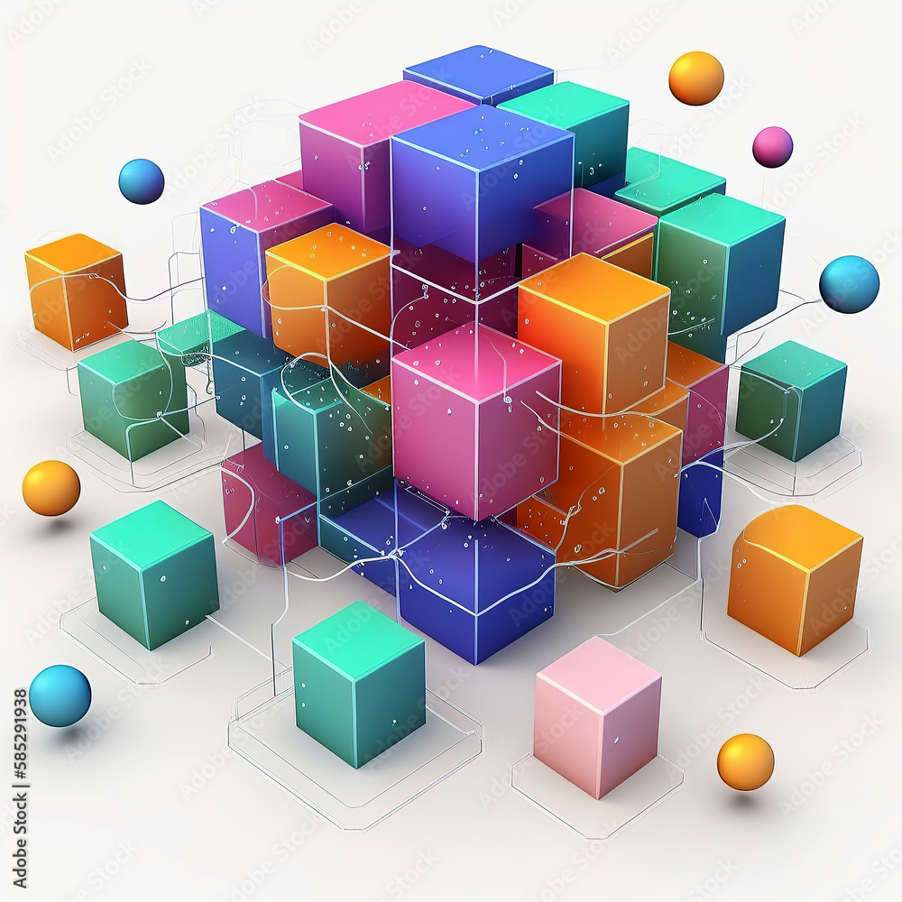 ai generated illustration of Cloud computing concept in pastel color . ai generated illustration of Cloud computing concept in pastel color .