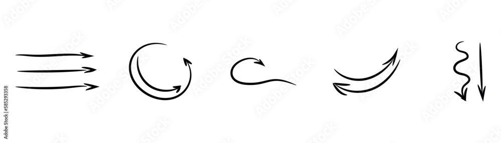 Group of different arrows on white background Group of different arrows on white background