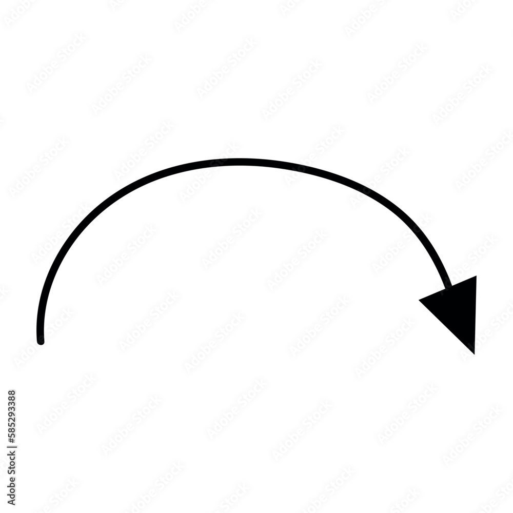 Black arrow on white background Black arrow on white background