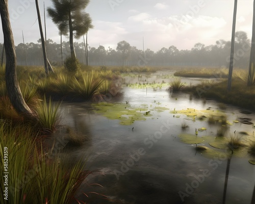 Swamp Background Scene