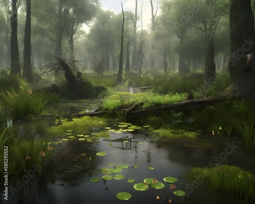 Swamp Background Scene