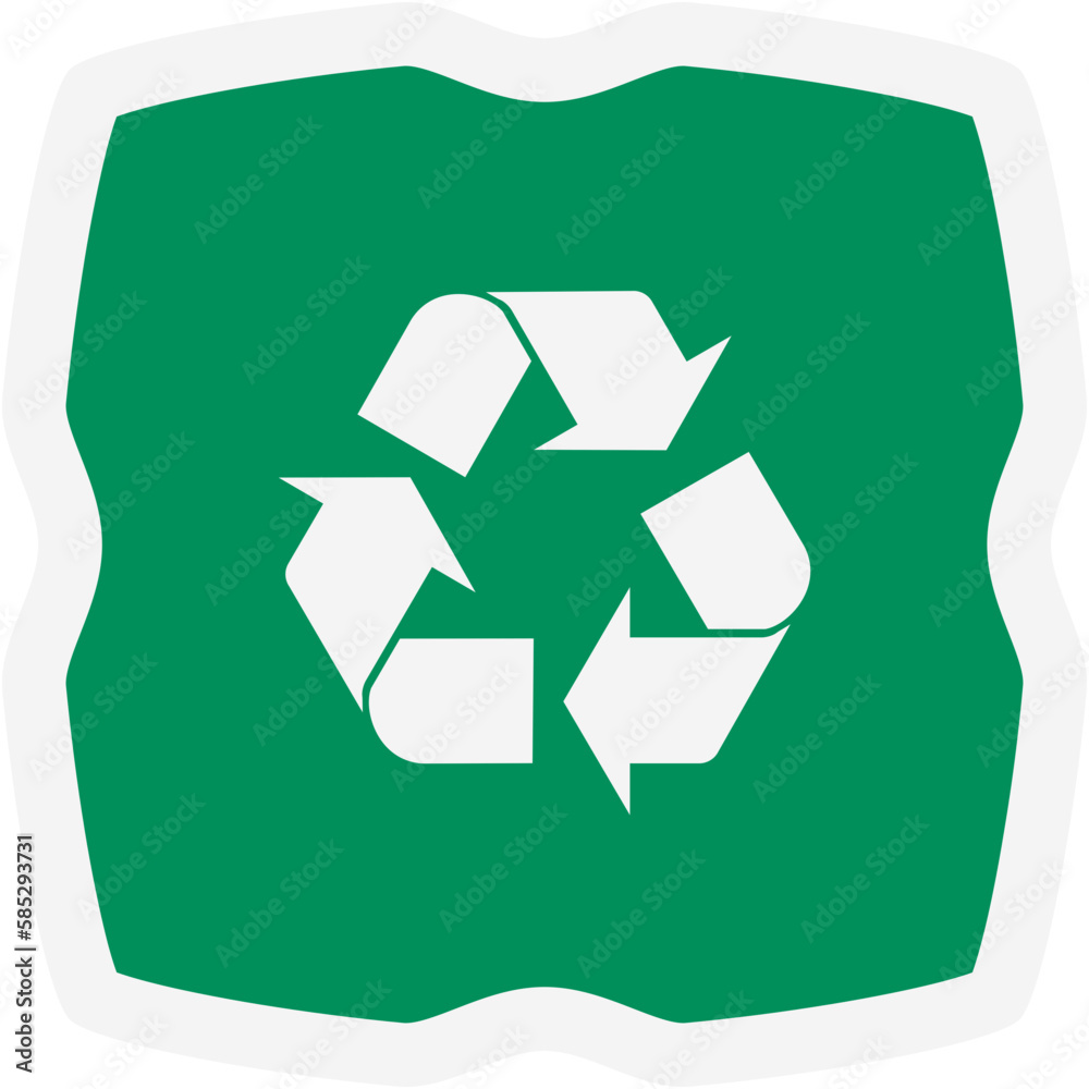 Obraz premium Sticker Recycle Material Recycling Life Zero Waste Lifestyle 
