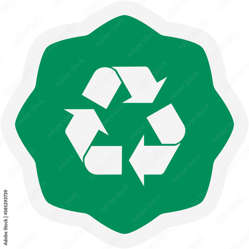 Obraz premium Sticker Recycle Material Recycling Life Zero Waste Lifestyle 