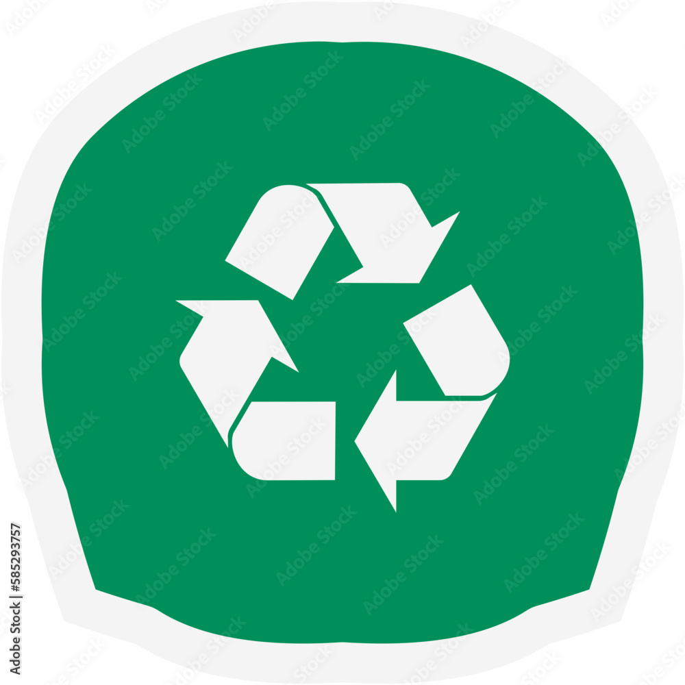 Obraz premium Sticker Recycle Material Recycling Life Zero Waste Lifestyle 