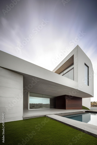 Modern Concrete House Generative AI © Rodolfo