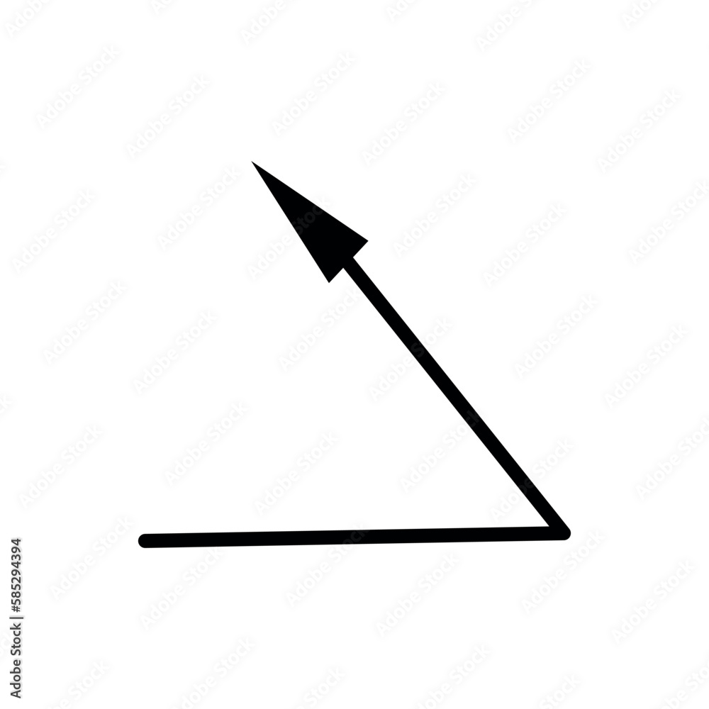 Black arrow on white background Black arrow on white background