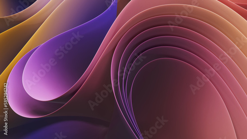 Abstract fluid 3d render of geometry. Background gradient design element for multipurpose usage.