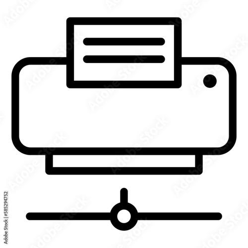 Printer line icon