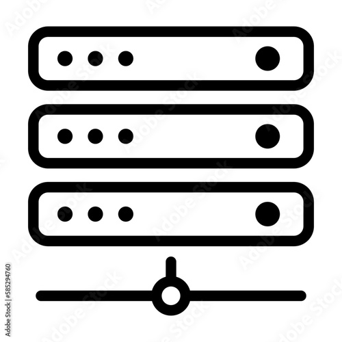 Server line icon