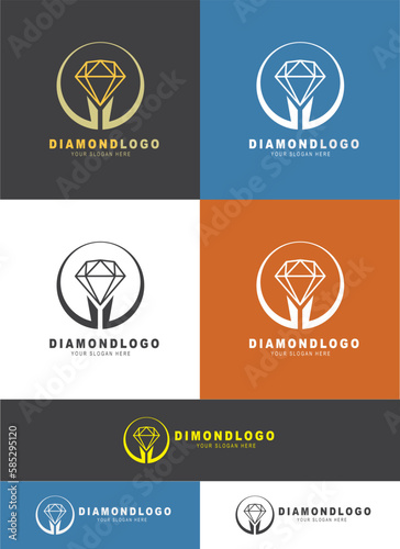 Diamond Logo Design vector art eps