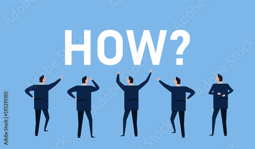 How big text businessman question think want to know answer