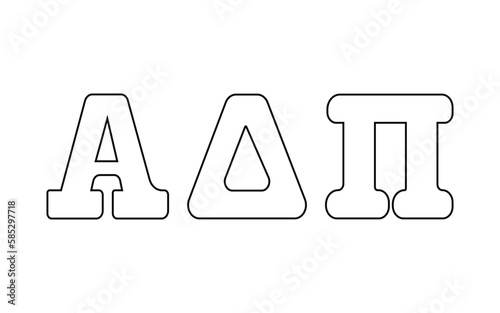 Alpha delta pi greek letters.