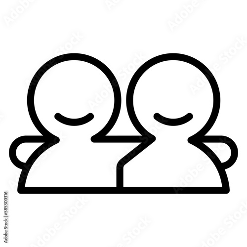 Friendship line icon