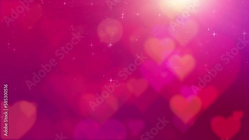 Wallpaper Mural Happy Valentine decoration theme with de-focused floating hearts and particles loop background animation. Love, wedding, positive emotion concept Torontodigital.ca