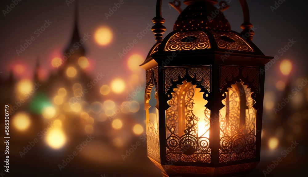 Banner for Ramadan Kareem, Generative Ai Banner for Ramadan Kareem, Generative Ai
