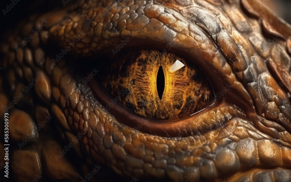 The eye of a lizard with the word lizard on it. Generative ai The eye of a lizard with the word lizard on it. Generative ai