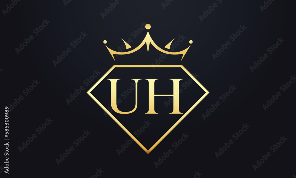 Diamond crown vector. Luxury queen logo for jewelry vector with letters Diamond crown vector. Luxury queen logo for jewelry vector with letters