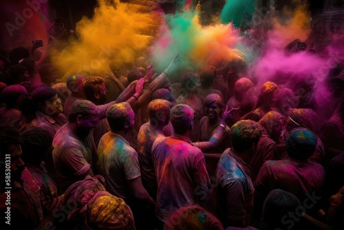 people at the concert Hodi colorful festival. 