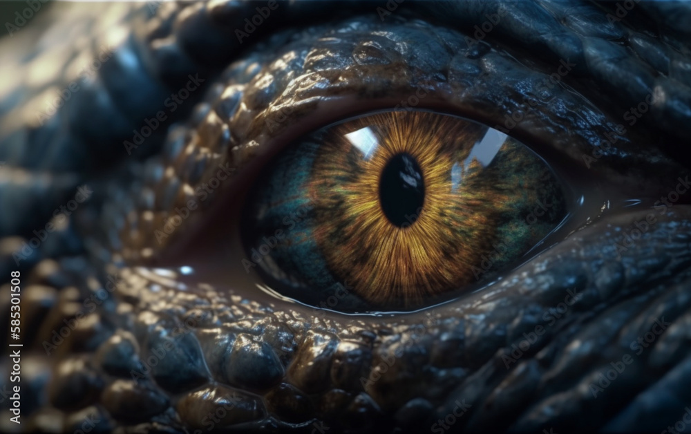 The eye of a dinosaur, Generative ai The eye of a dinosaur, Generative ai
