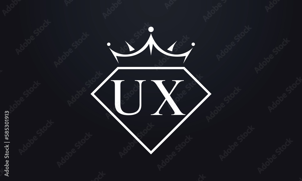 Diamond crown vector. Luxury queen logo for jewelry vector with letters Diamond crown vector. Luxury queen logo for jewelry vector with letters