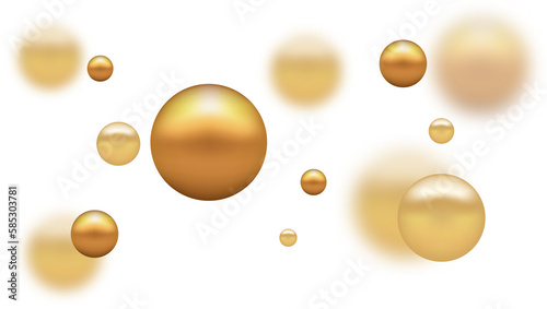 3d gold balls background