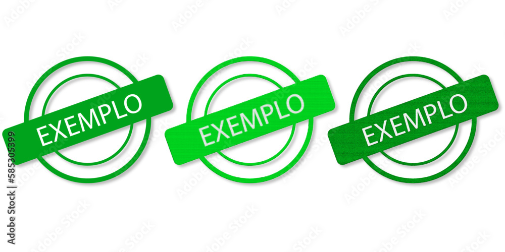 Selo Verde Vetor Geral Simples Efeitos Crochê Rabisco Granulado