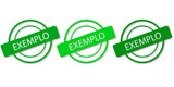 Selo Verde Vetor Geral Simples Efeitos Crochê Rabisco Granulado