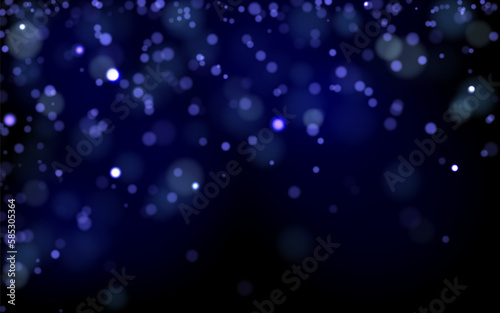 Dark and blue color bokeh soft light abstract background, Vector eps 10 illustration bokeh particles, Background decoration