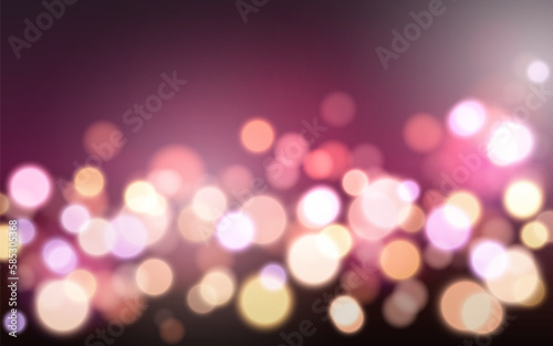 City lights of night bokeh abstract background, Vector eps 10 illustration bokeh particles, Background decoration © Preecha