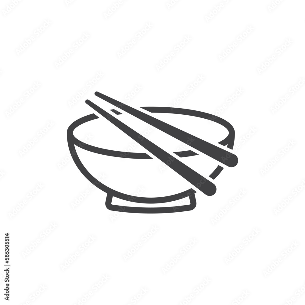 bowl and chopsticks icon bowl and chopsticks icon