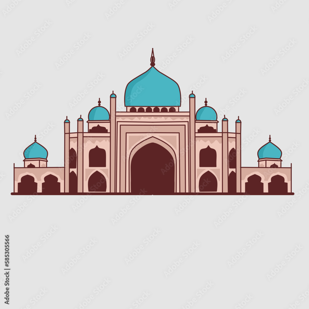 magnificent mosque illustration