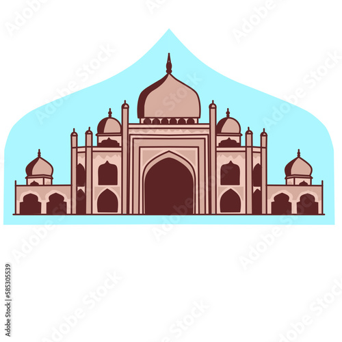 magnificent mosque illustration for pray