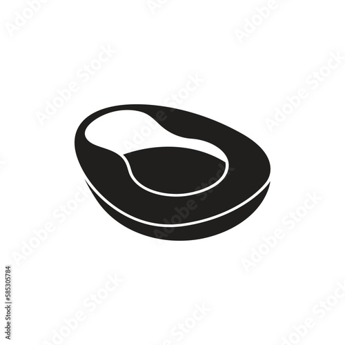 bedpan logo icon vector