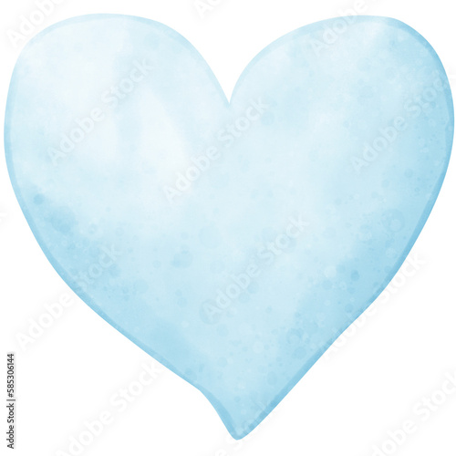 heart on watercolor, heart illustration