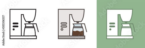 Coffee Maker Icon, A coffee maker allows coffee lovers to enjoy their favorite beverage anytime they want, with the added benefit of controlling the strength and flavor to their liking